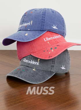 现货 LIBERAIDERS PAINT SPLATTER CAP 泼墨牛仔刺绣棒球帽 25SS