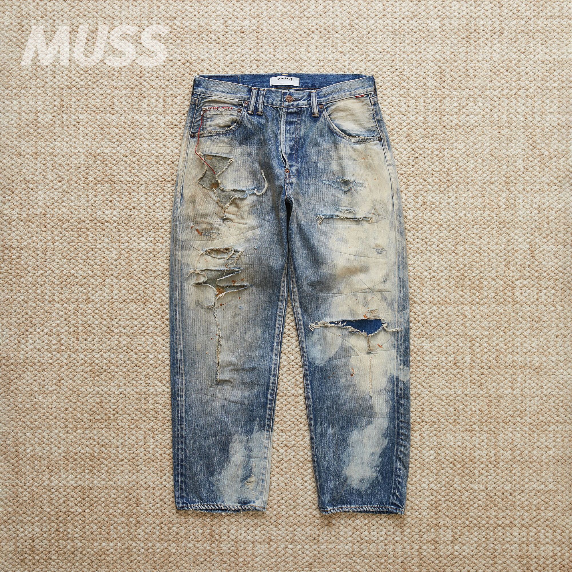 ANACHRONORM重工破坏刀割牛仔裤