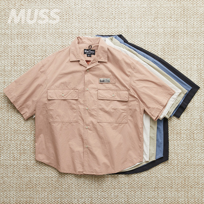 WILDTHINGS军事风工装短袖衬衫