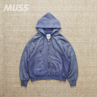 CLUB BOAT ZIP HOODIE 25SS 现货 日产复古泼墨拉链卫衣 BOWWOW