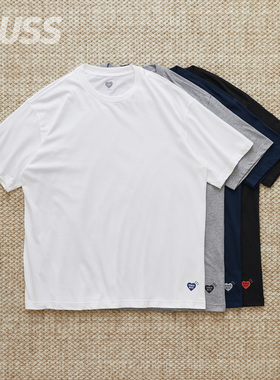 现货 HUMAN MADE 3PACK T-SHIRT爱心纯棉打底休闲短袖白色T恤男款