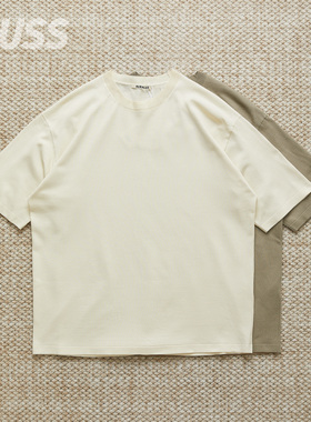 现货 AURALEE HIGH GAUGE TUSSAH SILK超细粗纺桑蚕丝针织短袖T恤