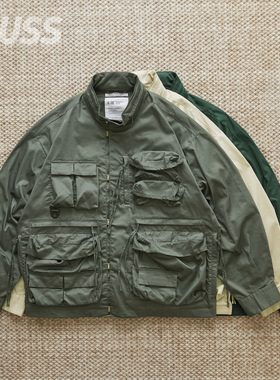 现货 F/CE. PIGMENT DYE UTILITY BLOUSON 机能多袋工装夹克
