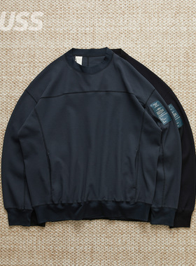 现货 N.HOOLYWOOD CREW NECK 日产军事贴布拼接华夫格卫衣 25AW