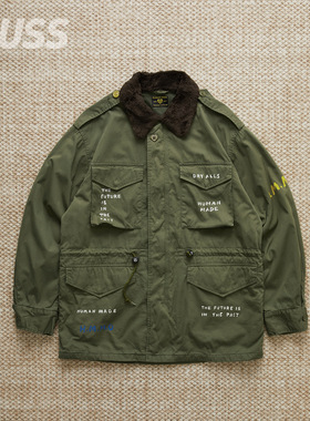 现货 HUMAN MADE FIELD JACKET日产手绘字母复古四袋野战夹克外套