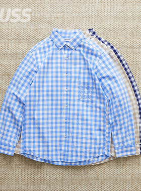 现货 NONNATIVE DWELLER BD SHIRT 日产水洗棉刺绣格纹衬衫 25SS