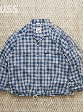 现货 NANAMICA PALAKA CHECK SHIRT府绸复古粗织格纹衬衫休闲外套