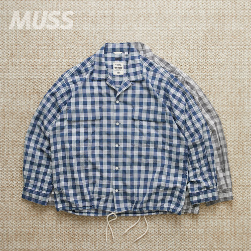 现货 NANAMICA PALAKA CHECK SHIRT府绸复古粗织格纹衬衫休闲外套