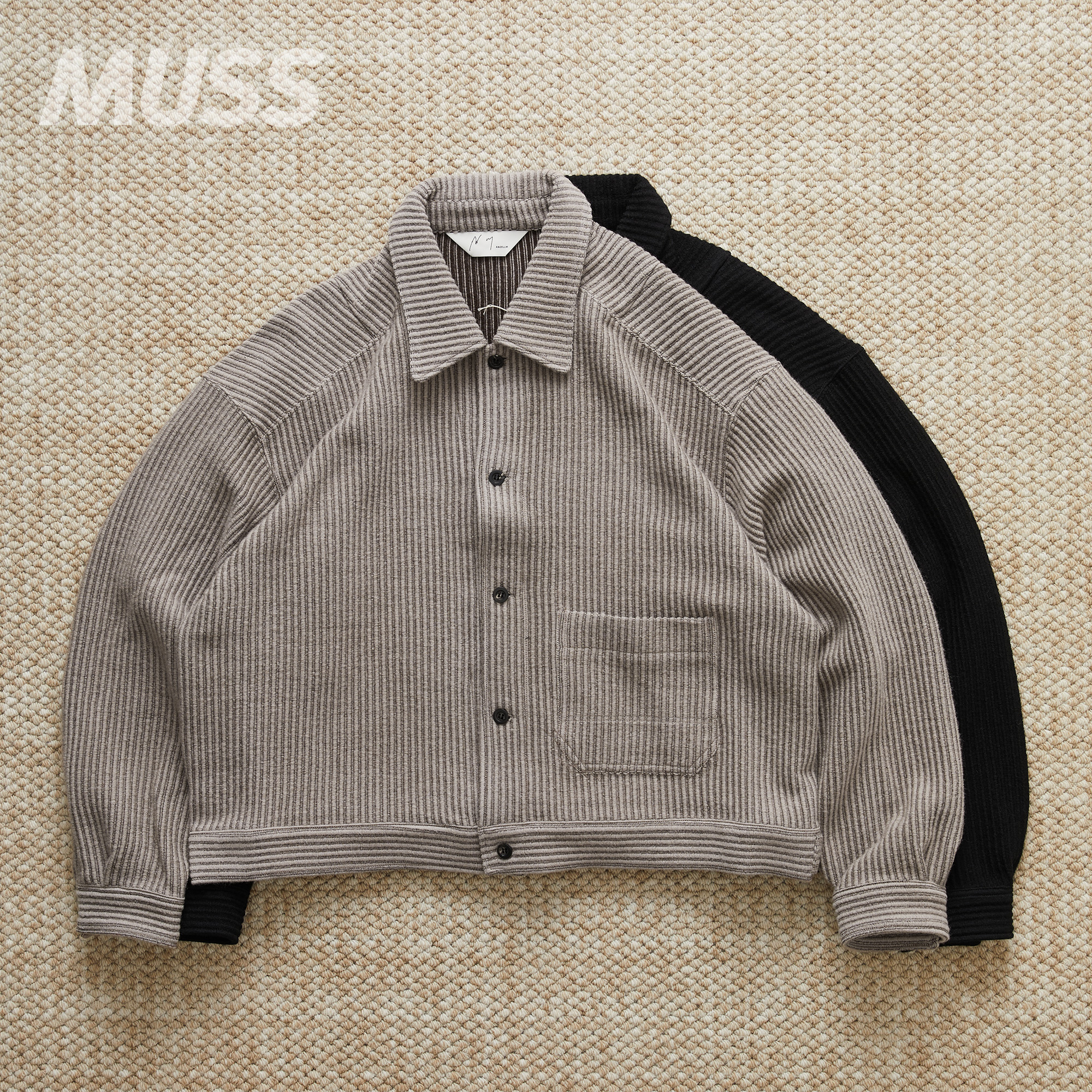 现货 ANCELLM WOOL CORDUROY WORK 日产串珠灯芯绒夹克外套 25AW