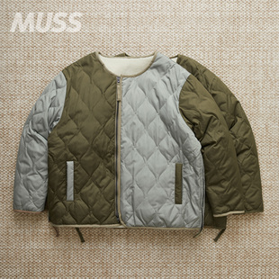 现货 TAION MILITARY RIVERSIBLE双面穿军事绗缝摇粒绒保暖羽绒服