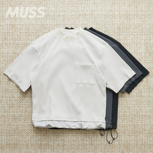 MEANSWHILE机能华夫格透气短袖