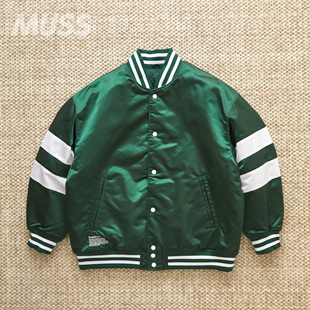 JUMPER缎面条纹复古棒球衫 现货 STADIUM SATIN 夹克 FRESHSERVICE