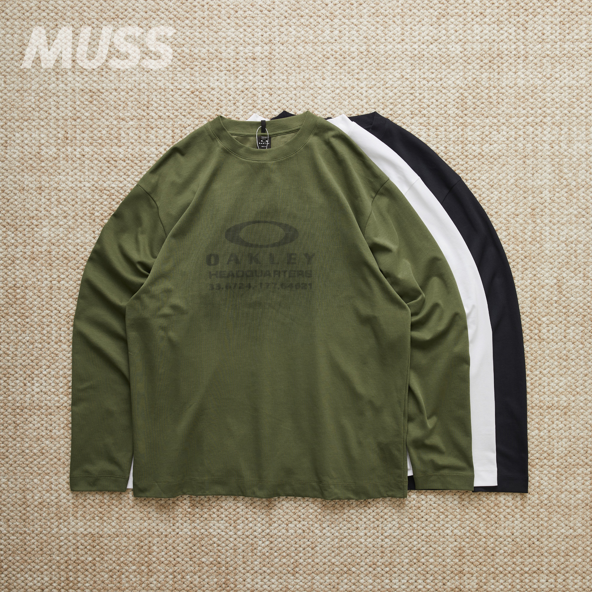 OAKLEYLOGO印花宽松圆领轻量T