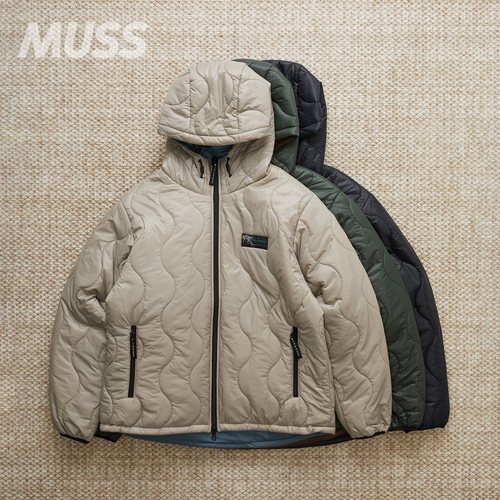 WILDTHINGS双面穿复古绗缝棉服