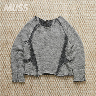 NVRFRGT 日产立体褶皱拼接卫衣 PANELED SLEEVE 25AW LONG 现货