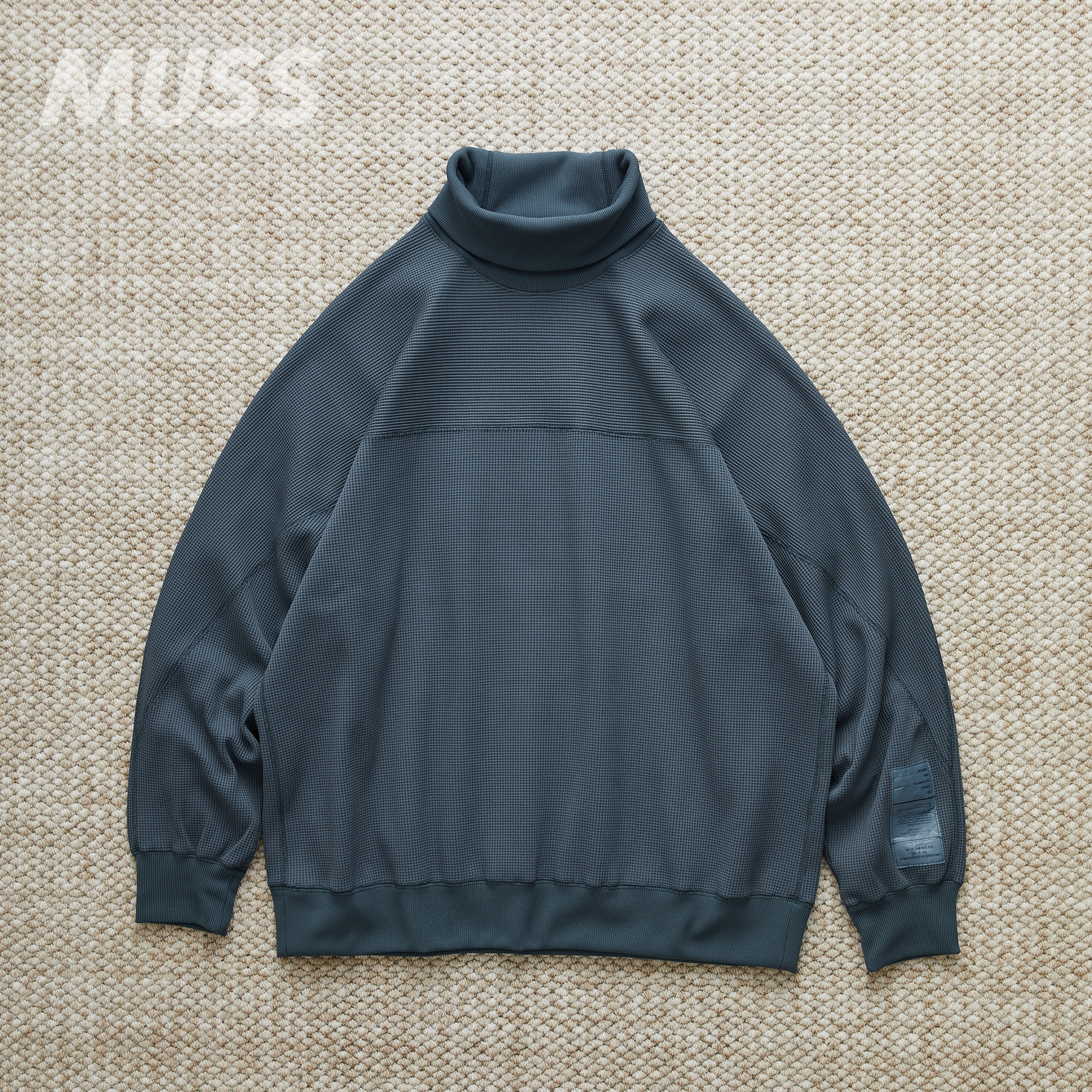 N.HOOLYWOOD高领贴布华夫格卫衣