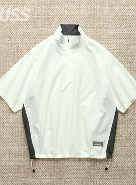 现货 POLIQUANT THE QUARTER ZIP 廓形立领短袖拉链套头衫 25SS