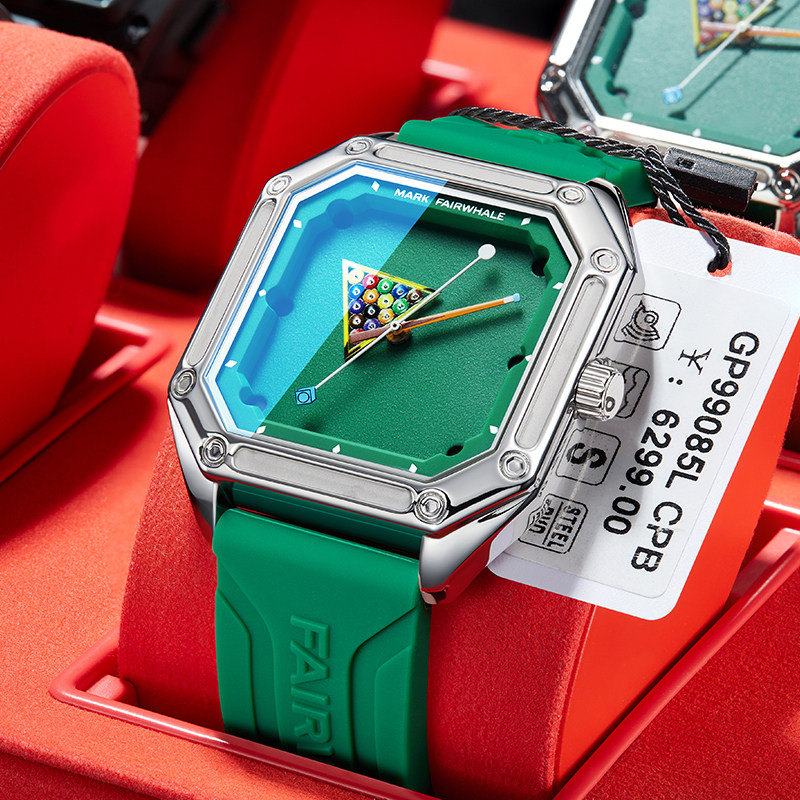 马克华菲新款桌球男士手表男款男生个性青少年学生防水机械腕表