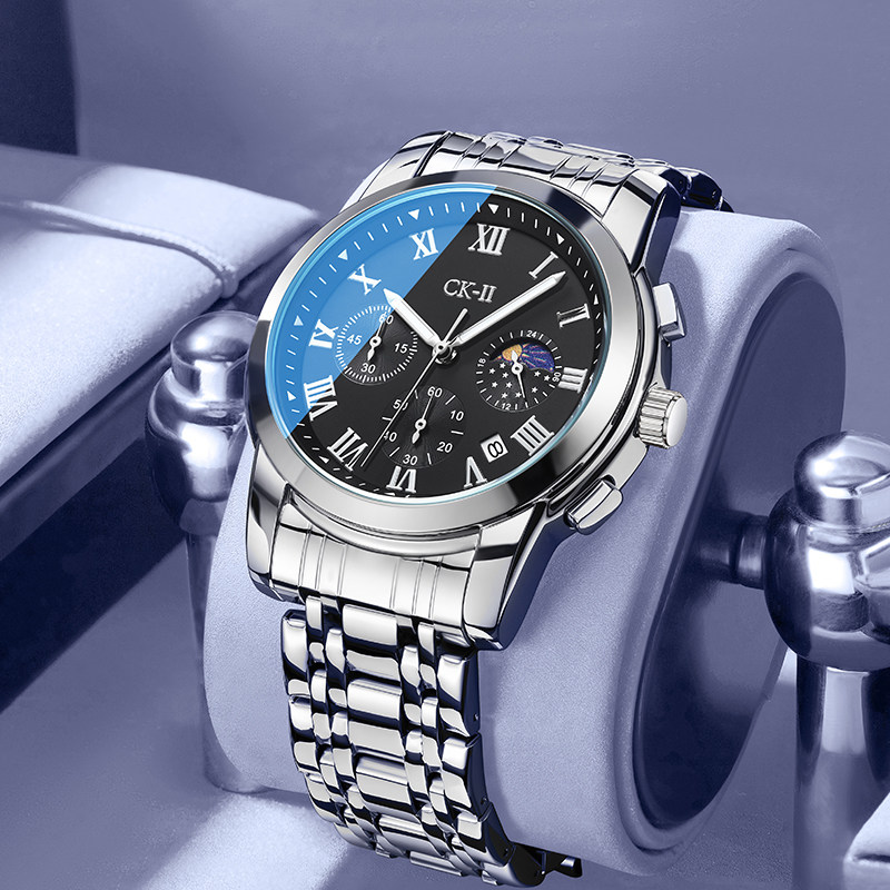 马克华菲名牌正品小CK男士手表男款夜光防水全自动机械腕表送男友