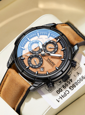 马克华菲男士手表名牌正品防水男款男生青少年学生指针机械腕表