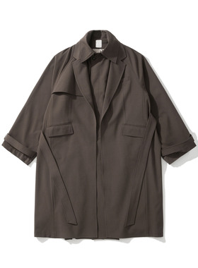 Army Logic 25FW 秋冬纯色风衣百搭宽松长款外套