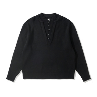 秋冬纽扣半开襟宽松休闲长袖 25FW 上衣 Logic Army