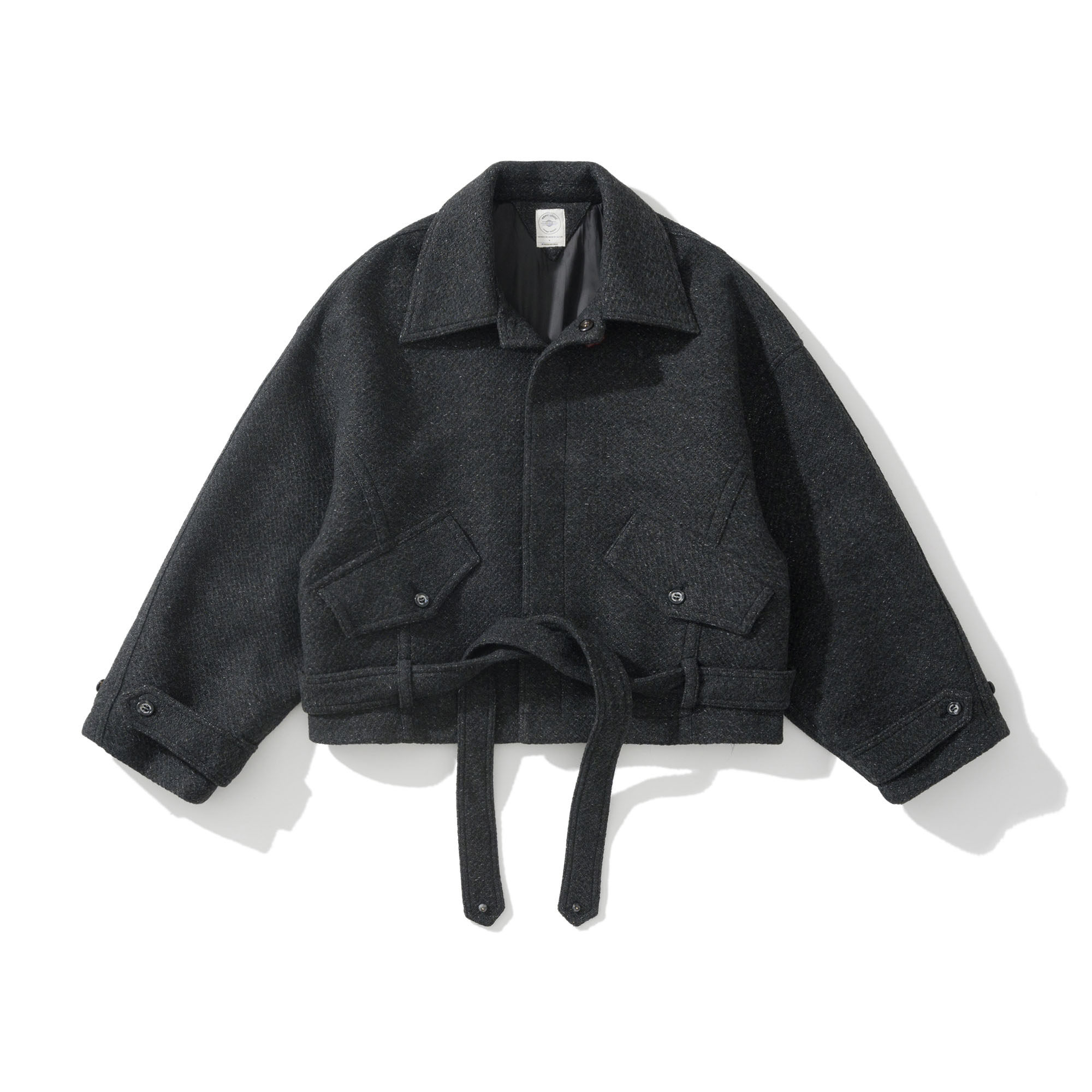 Army Logic 25FW 秋冬季翻领绑带设计宽松休闲外套