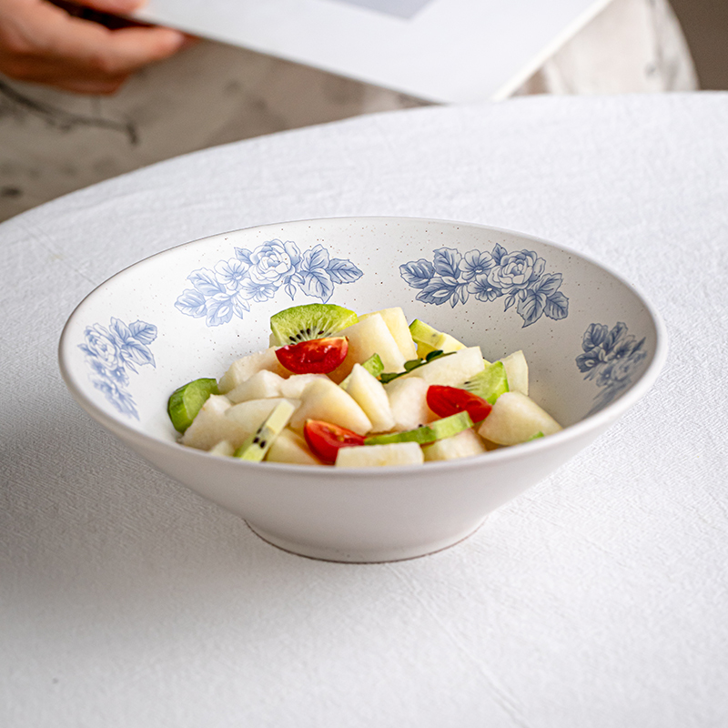 7英寸陶瓷斗笠碗菜碗水果沙拉碗