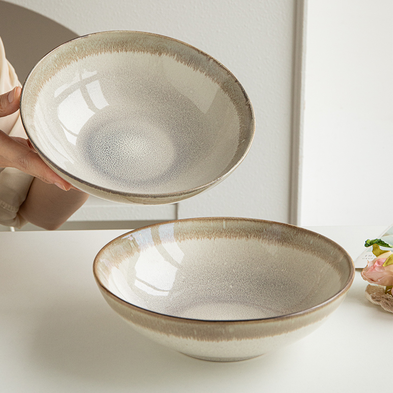 芦苇实用陶瓷斗笠碗菜碗