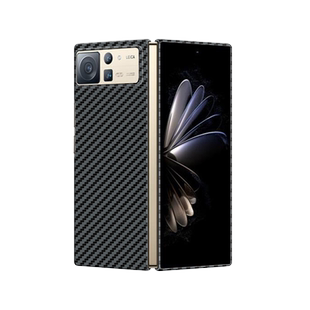 适用于小米mixfold2碳纤维手机壳芳纶火山口保护套mix fold2前后防摔保护皮套单前壳边框后盖