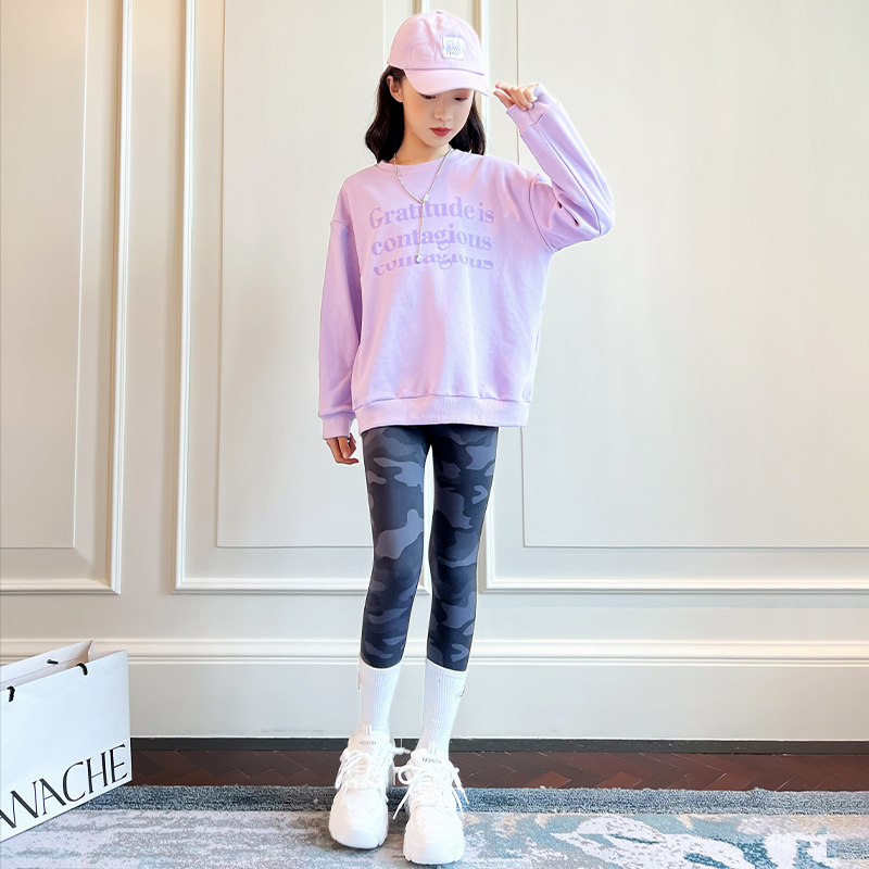 女童装时髦套装网红炸街两件套