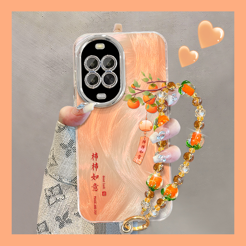 适用nova14羽纱壳柿柿如意手机壳