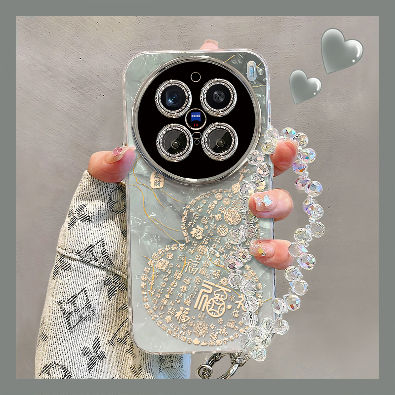 适用x200贝壳纹多福葫芦手机壳