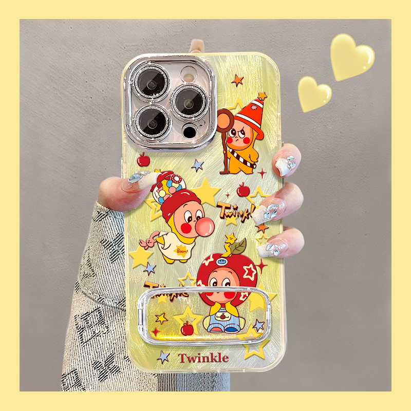 适用苹果17羽纱卡通星星人手机壳