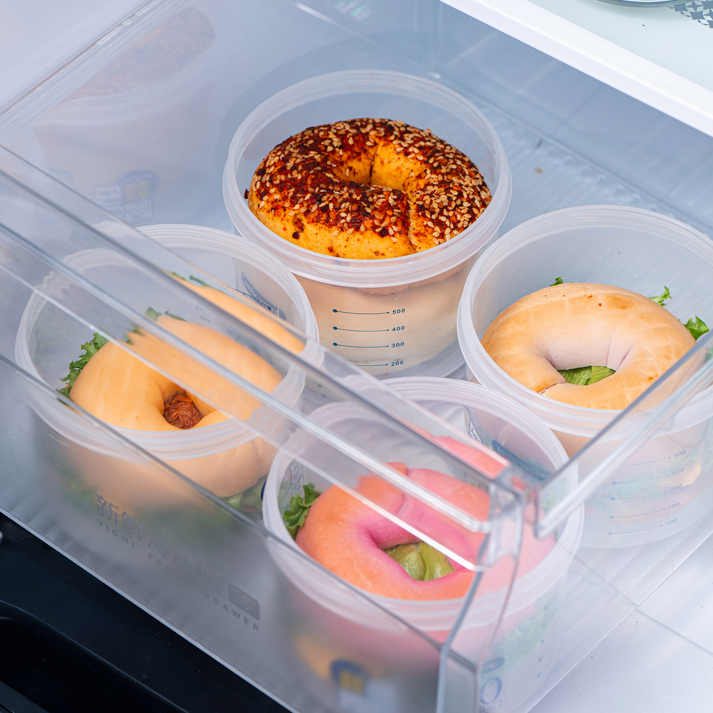 ASVEL食品级抗菌贝果专用保鲜罐