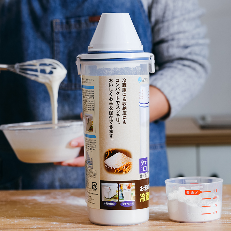 asvel自带计量米杯密封防虫防潮