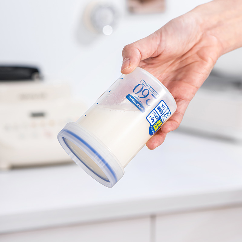 日本抗菌可微波密封牛奶杯