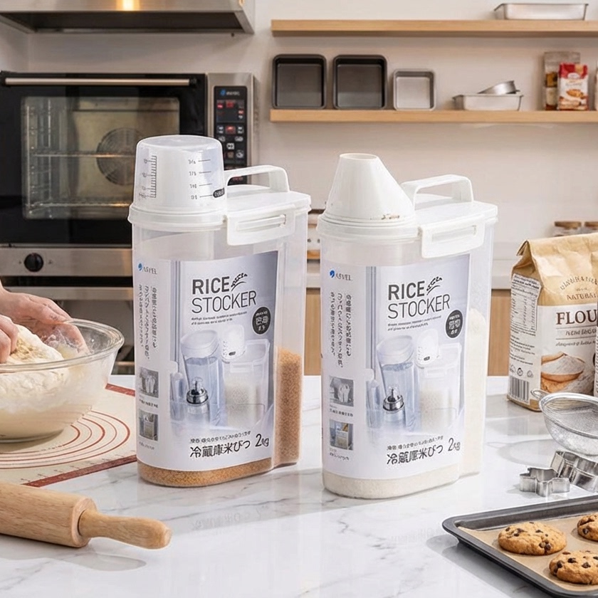 asvel自带计量米杯密封防虫防潮