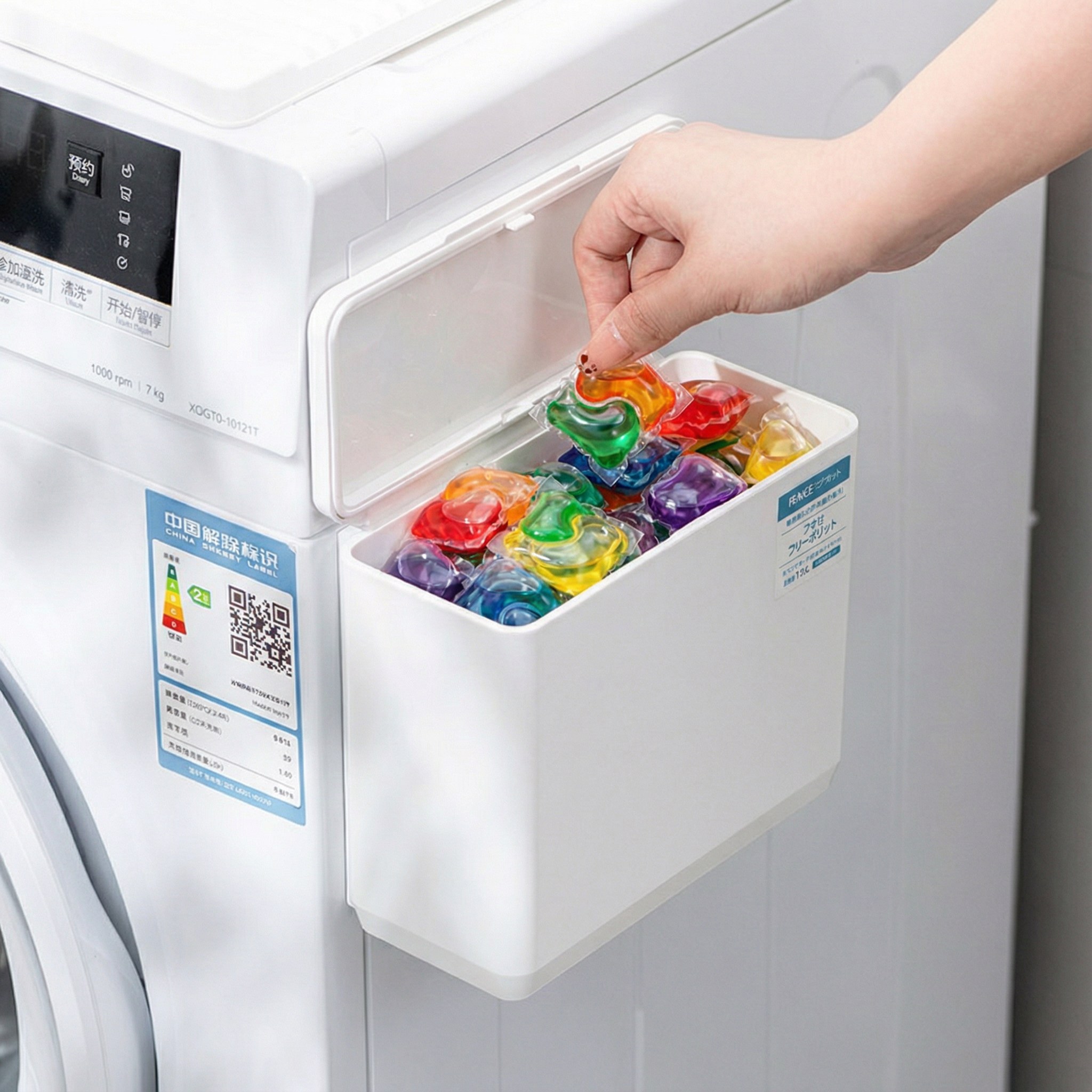 asvel日本免打孔磁吸浴室收纳架