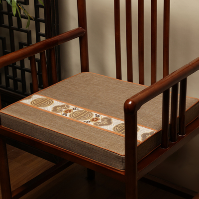 防滑透气中式实木椅子坐垫定制