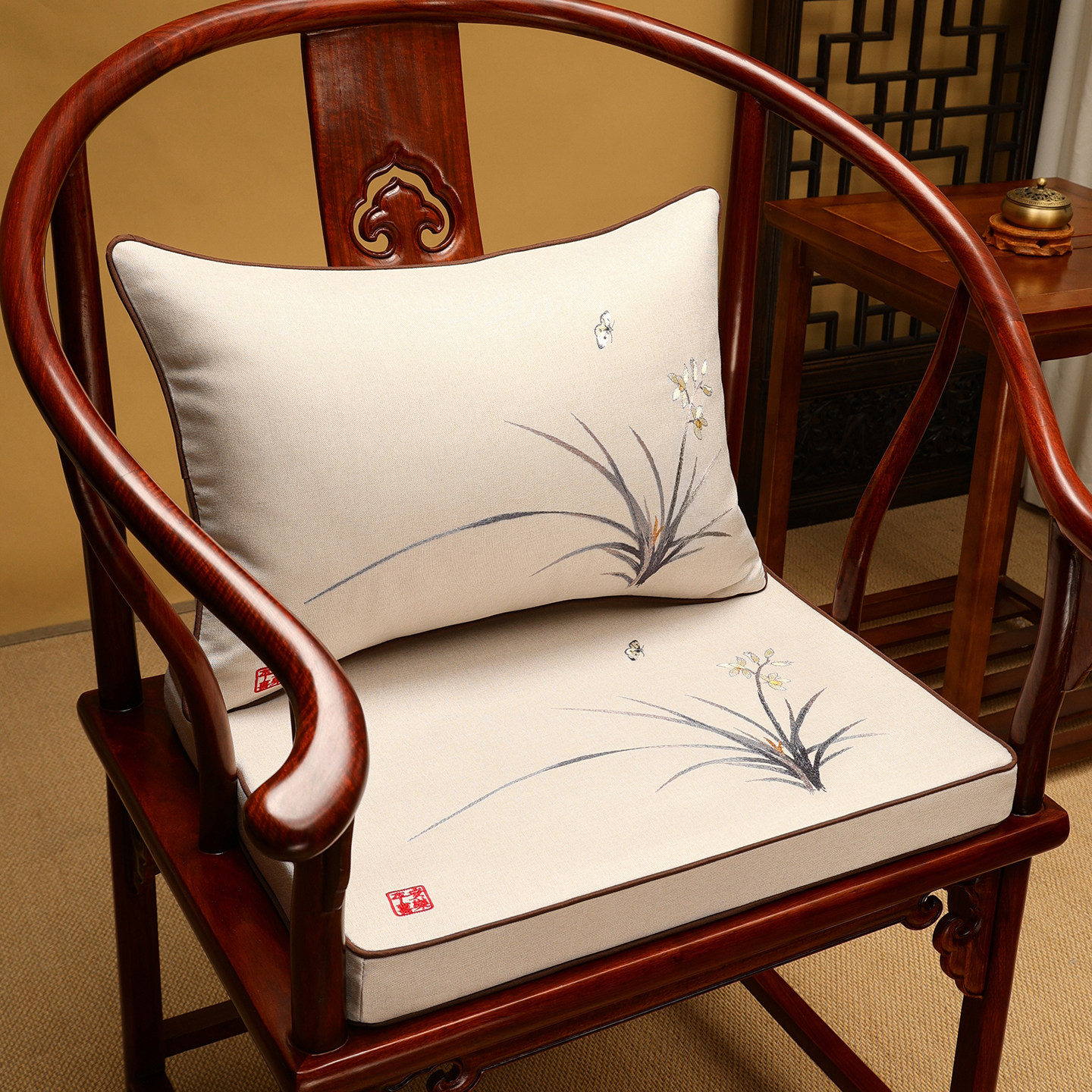 中式乳胶坐垫定做新款实木椅子垫茶椅子坐垫加厚太师椅垫圈椅屁垫,居家布艺,椅垫,淘宝优惠券,粉丝福利购,淘宝优惠卷