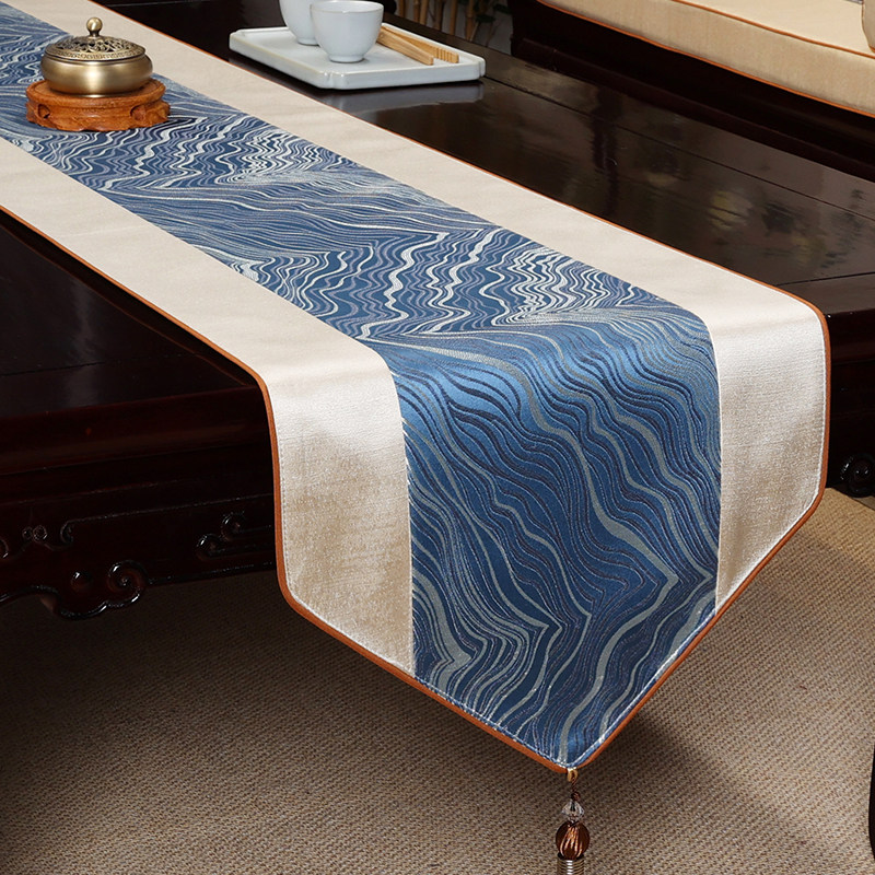 新中式禅意桌旗高级感长条茶桌垫电视柜盖布茶台垫布轻奢餐桌旗布,居家布艺,桌旗,淘宝优惠券,粉丝福利购,淘宝优惠卷