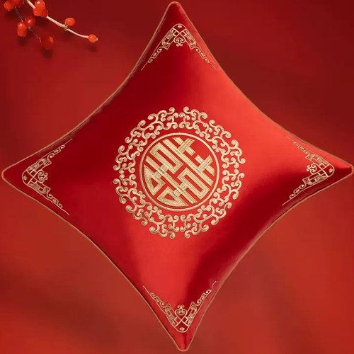 红色喜字结婚抱枕一对可单买枕套
