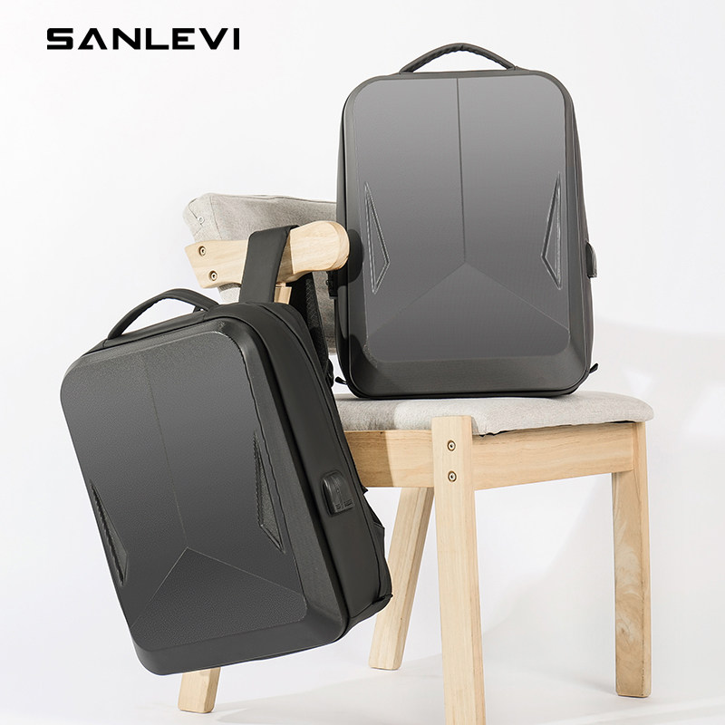 潮牌背包男防盗双肩包时尚电竞包17寸游戏笔记本硬壳电脑包大容量