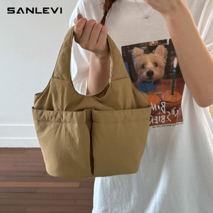 上班族杂物手提袋防水保温带饭通勤包包菜篮子手提包小拎包布袋包