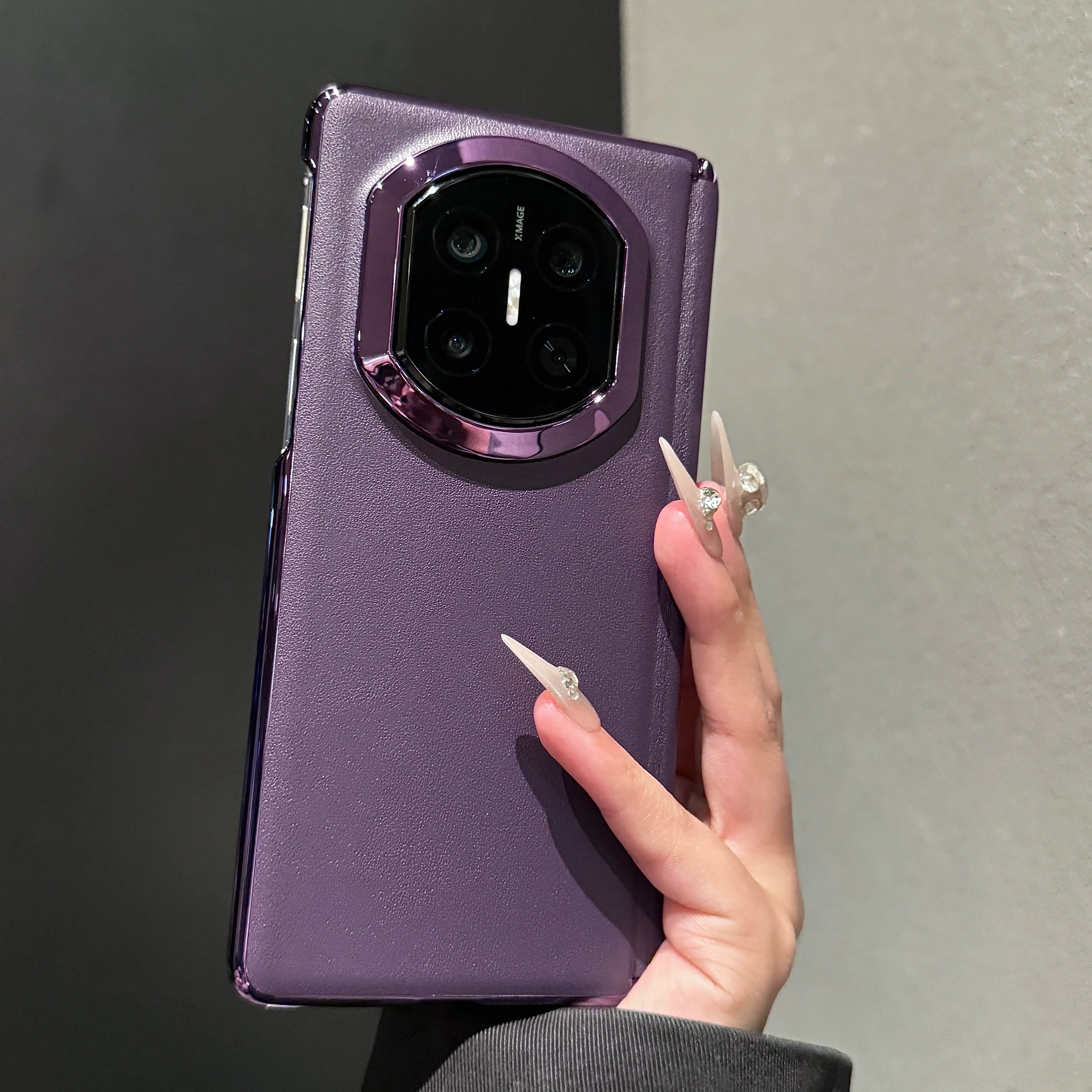 适用华为matex7手机壳高级感真皮新款超薄磨砂个性商务x6折叠屏典藏版磁吸中轴铰链全包保护套x5小众高档外壳