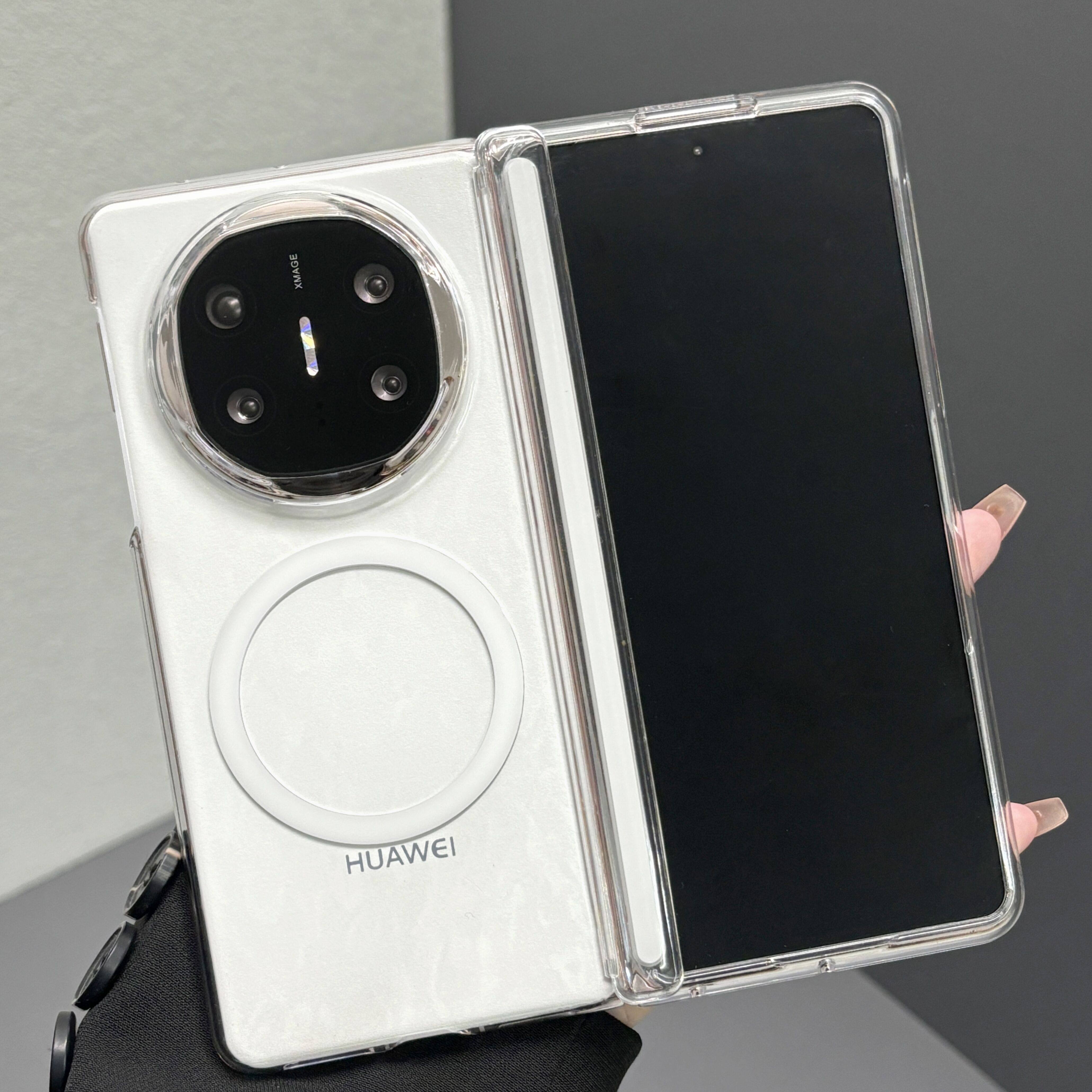 适用于华为matex6手机壳简约透明磁吸无线充电全包中轴铰链x5典藏版保护套防摔x7硬壳高级感新款超薄创意高档