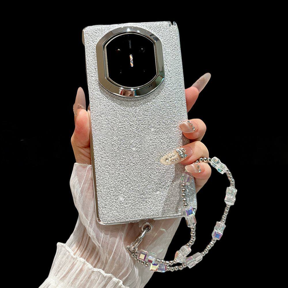 适用华为matex7手机壳轻奢女款闪钻手提炫彩挂链高颜值网红高级感x6折叠屏磁吸中轴全包防摔x5新款创意保护套