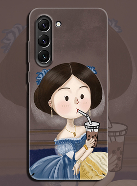 适用三星S25手机壳新款note20布罗格利公主名画硬壳S24Ultra镜头防摔S23超薄note10全包磨砂S22夜光保护套S21