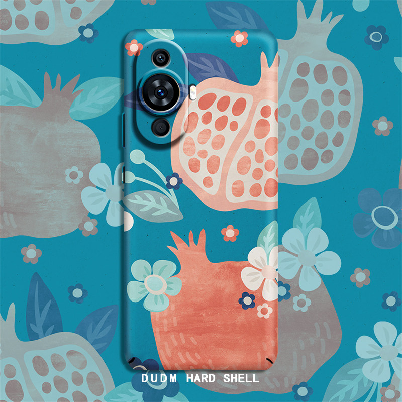适用华为nova15ultra手机壳新款磁吸nova14Pro石榴小清新个性硬壳nova13创意夜光nova12全包磨砂11超薄保护套